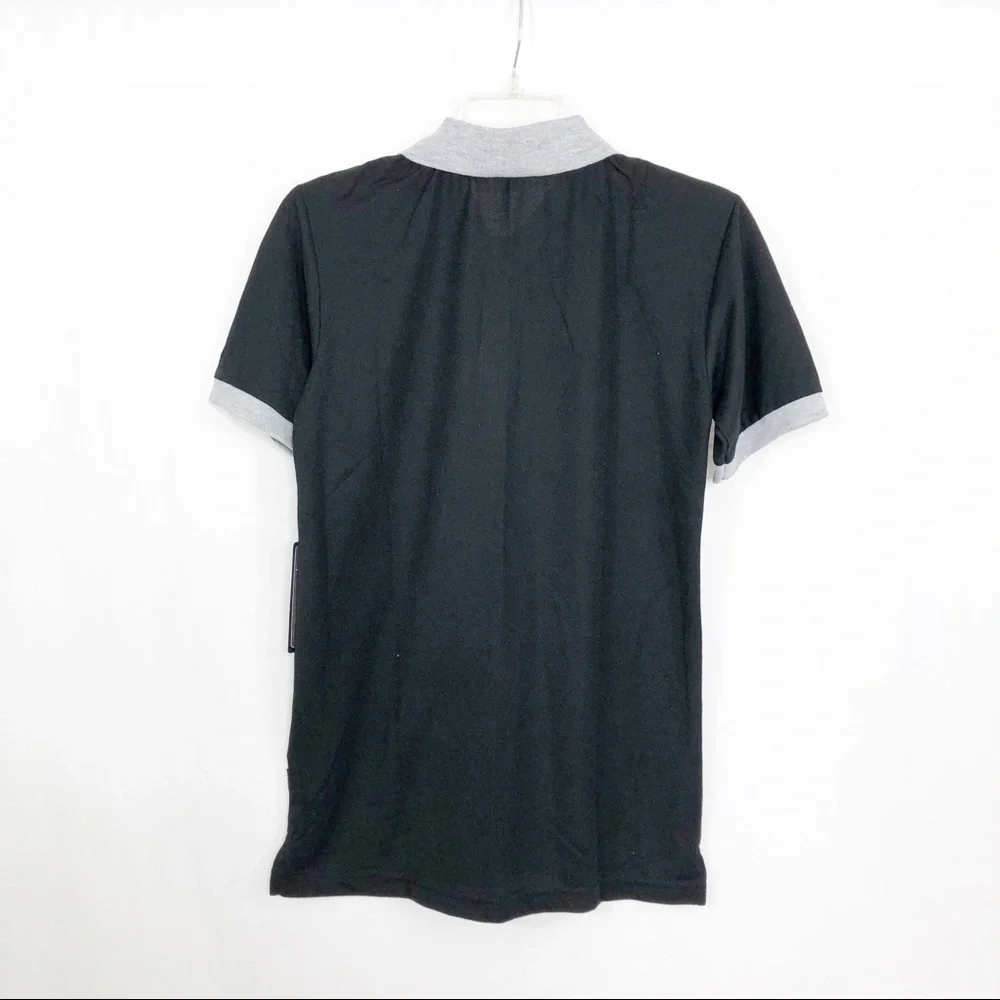 NEW Beverly Hills Polo Club Boys Polo Short Sleeve Shirt, Size Medium, Black
